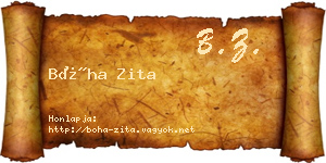 Bóha Zita névjegykártya